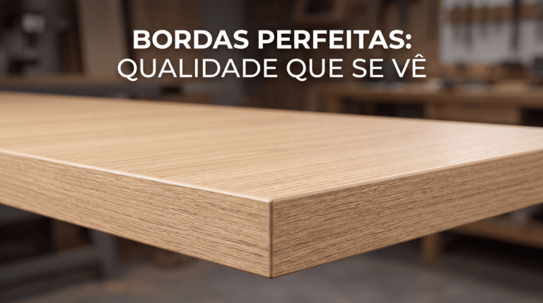 Painel de MDF com fita de borda aplicada
